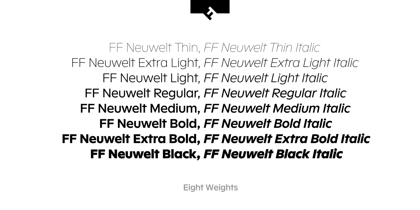 Przykład czcionki FF Neuwelt Bold Italic